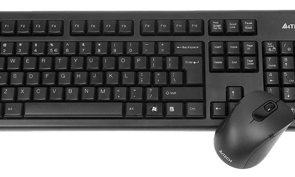 A4 Tech 7100N V-Track Wireless USB US tastatura + Wireless crni mis