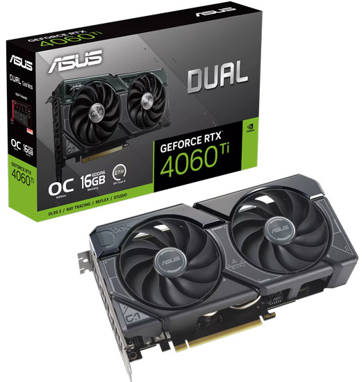 Asus nVidia GeForce RTX 4060 Ti 16GB DUAL-RTX4060TI-O16G
