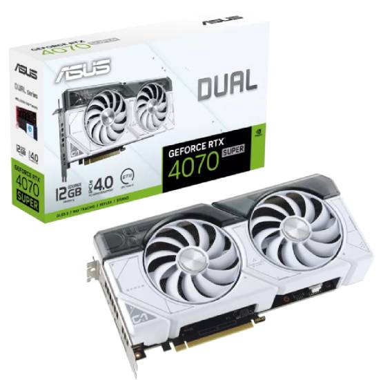 Asus nVidia GeForce RTX 4070 SUPER 12GB 192bit DUAL-RTX4070S-12G-WHITE
