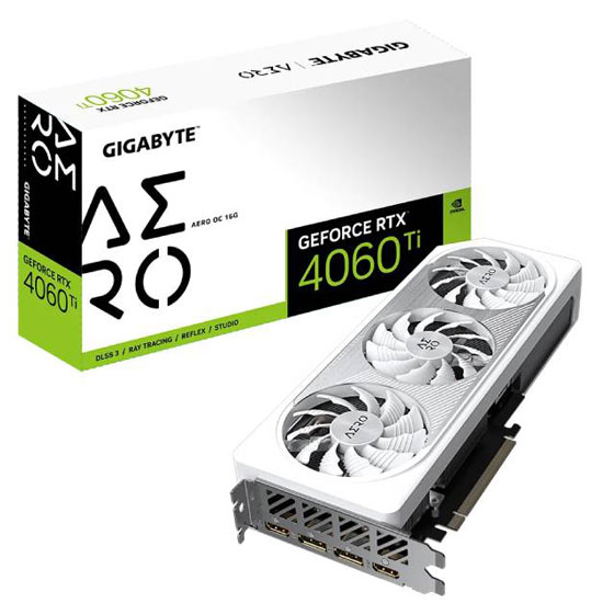 Gigabyte nVidia GeForce RTX 4060 Ti 16GB 128bit GV-N406TAERO OC-16GD