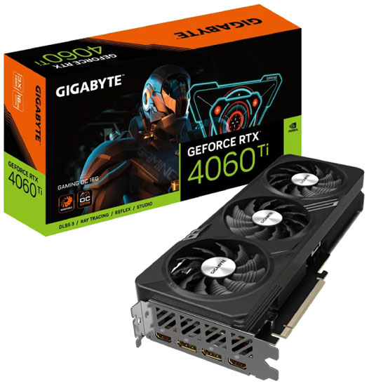 Gigabyte nVidia GeForce RTX 4060 Ti 16GB 128bit GV-N406TGAMING OC-16GD