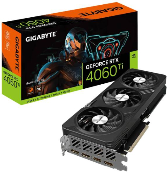 Gigabyte nVidia GeForce RTX 4060 Ti 8GB 128bit GV-N406TGAMING OC-8GD