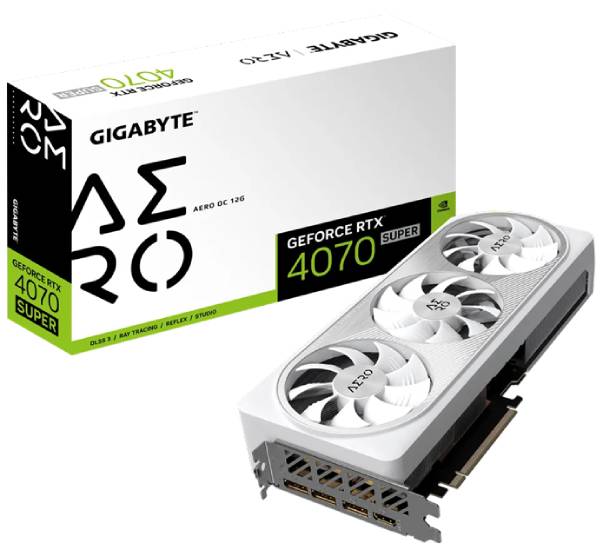 Gigabyte nVidia GeForce RTX 4070 SUPER AERO OC 12GB GV-N407SAERO OC-12GD