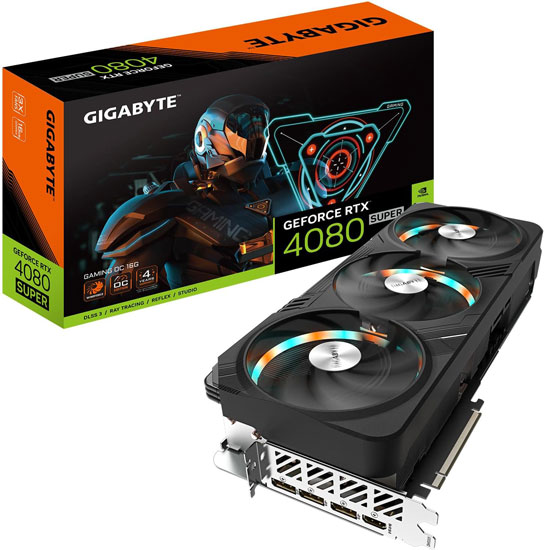 Gigabyte nVidia GeForce RTX 4080 SUPER GV-N408SGAMING OC-16GD 16GB GDDR6X 256-bit