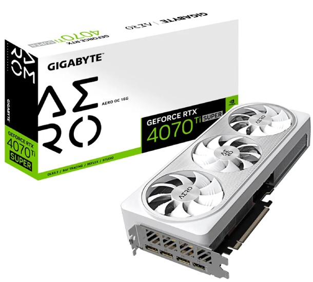 Gigabyte nVidia GeForce RTX 4070 Ti SUPER AERO OC 16GB GV-N407TSAERO OC-16GD