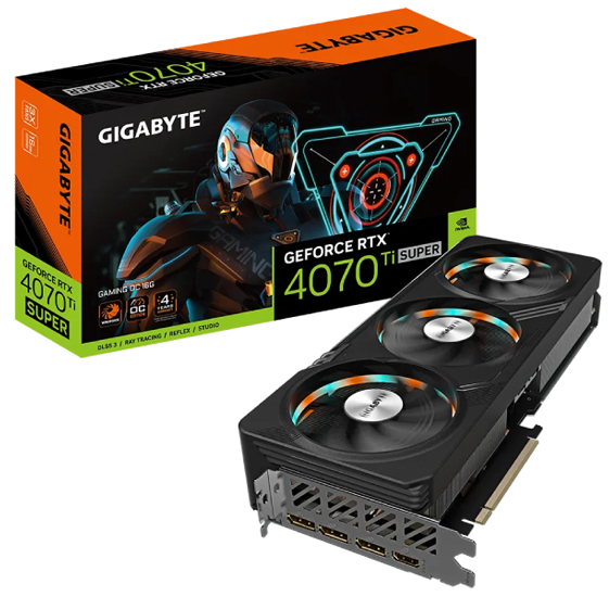 Gigabyte nVidia GeForce RTX 4070 Ti SUPER GAMING OC 16GB GV-N407TSGAMING OC-16GD