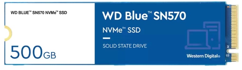SSD M.2 500GB WD WDS500G3B0C NVMe Gen3 SN570 Blue