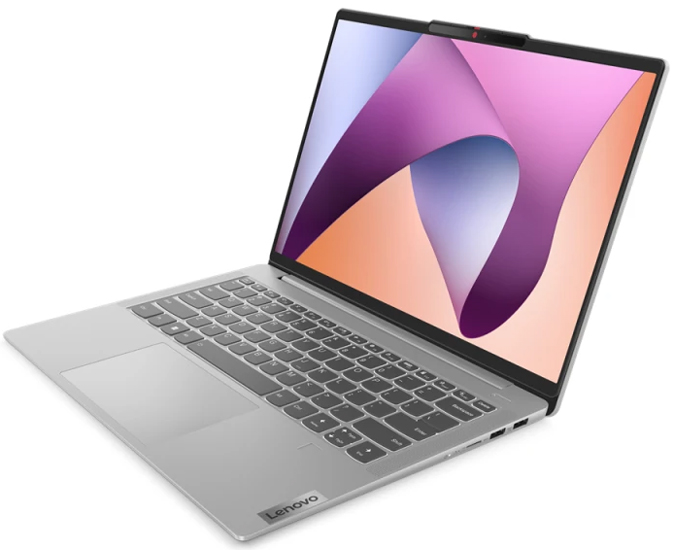 Lenovo 82XE0085YA IdeaPad Slim 5 14ABR8 (Cloud Grey, Aluminium) Ryzen 7 7730U  8-Core 2.0-4.5GHz/20MB 16GB 1TB-NVMe-SSD 14in WUXGA (1920x1200) IPS 300n AG WC-1080p+IR-ToF-PS Radeon Graphics Backlite WiFi A/X HDMI BT5.1 TPM FPR Backlite Batt-57Wh DOS