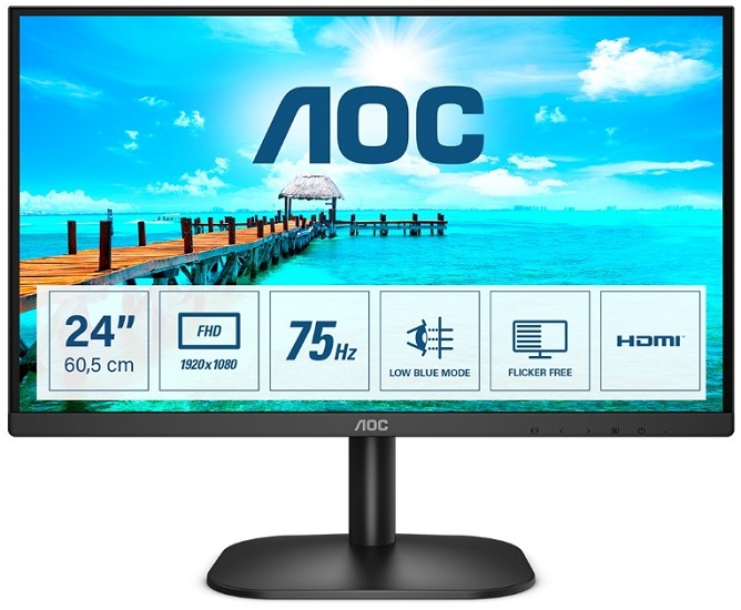 23.8in Aoc 23.8 24B2XHM2 WLED