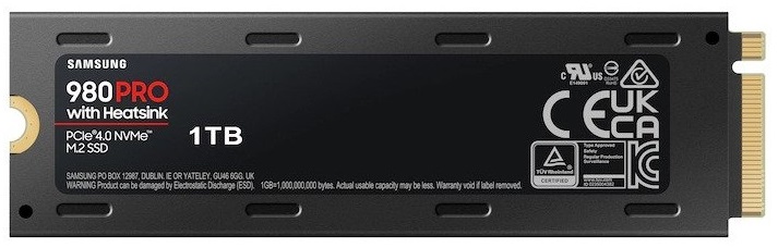 SSD M.2 1TB Samsung MZ-V8P1T0CW 7000/5000MB/s NVMe 980 Pro Series Heatsink
