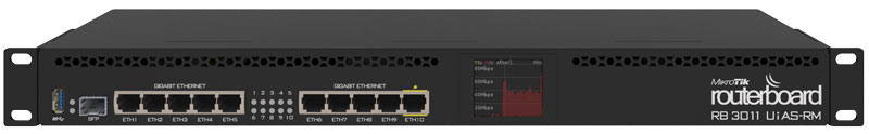 Router Mikrotik RB3011UiAS-RM RB3011, RouterOS L5, ruter  LAN01480