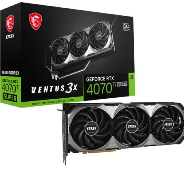 Msi nVidia GeForce RTX 4070 Ti 16GB 256bit RTX 4070 Ti SUPER 16G VENTUS 3X OC