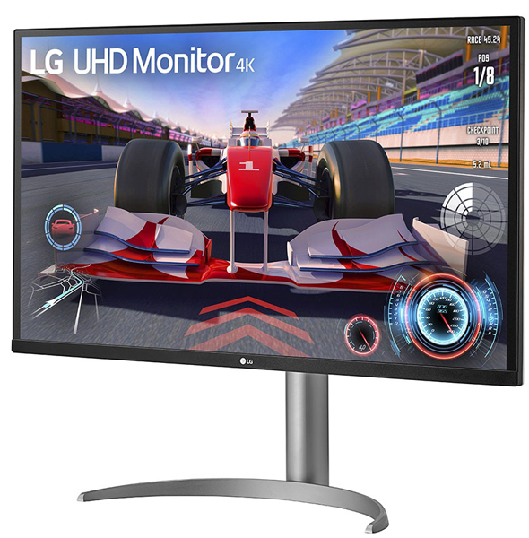 Lg 31.5in 32UQ750P-W UltraFine VA UHD 4K 3840x2160 144Hz 4ms 1 DP, 1 USB-C, 2 USB Downstream Port, 2 HDMI Height, Pivot, Tilt, Black/Silver, 3yw