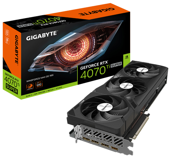 Gigabyte nVidia GeForce RTX 4070 Ti SUPER 16GB 256bit GV-N407TSWF3MAXOC-16GD