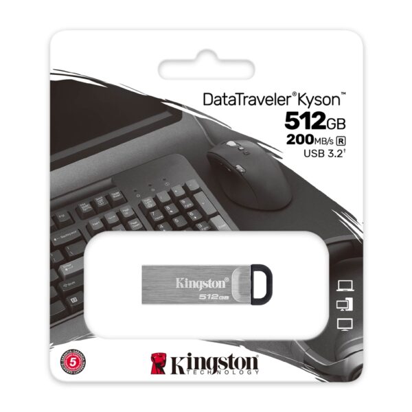 Alternative view of Kingston 512GB DTKN/512GB DataTraveler Kyson USB 3.2 sivi  USB01271