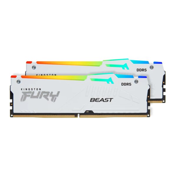 Kingston DDR5 64GB 5200MT/s KF552C36BWEAK2-64 2x32GB kit Fury Beast RGB White Expo