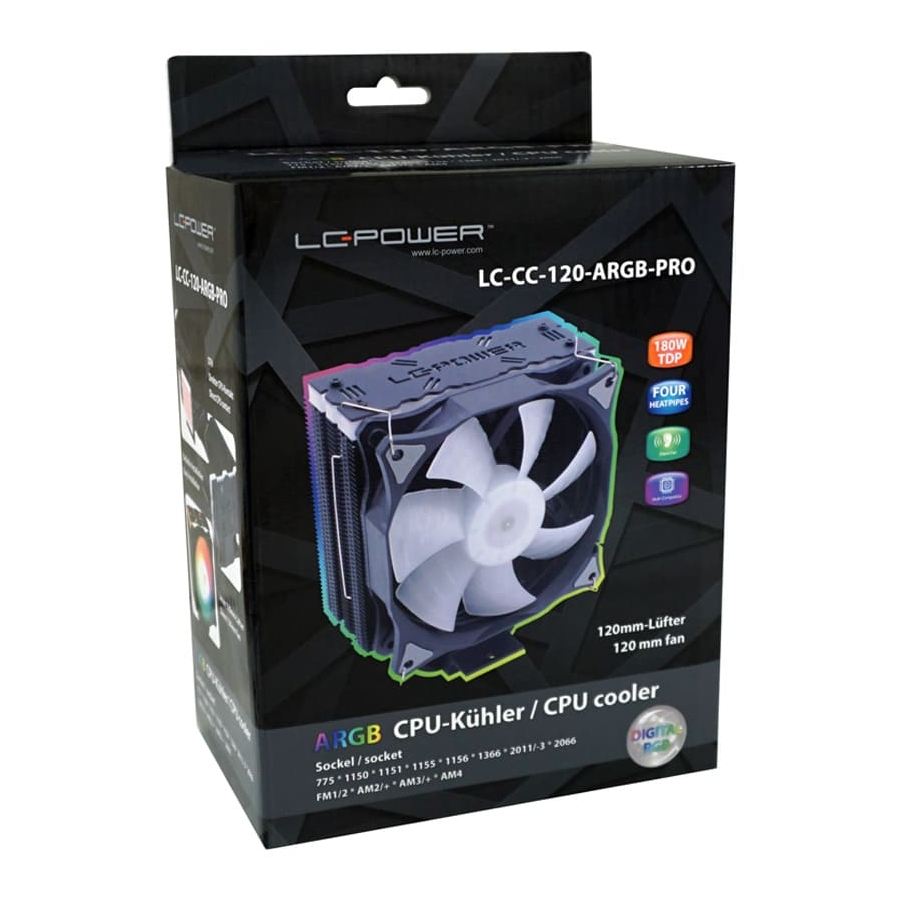 LC Power CPU Cooler Cosmo Cool LC-CC-120-ARGB-PRO - Slika 11