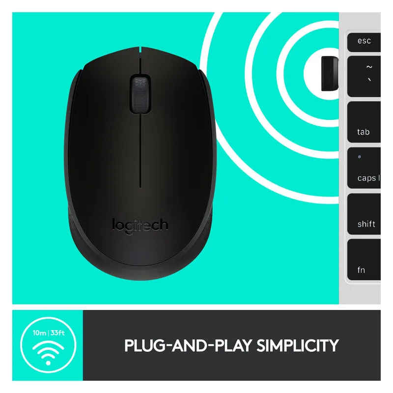 LOGITECH B170 Wireless Mouse Black 910-004798 - Slika 7
