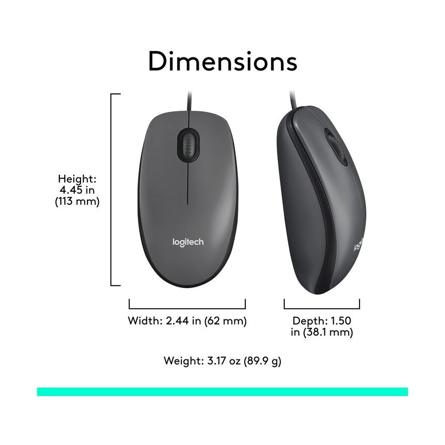 LOGITECH M100 Black USB - Slika 4
