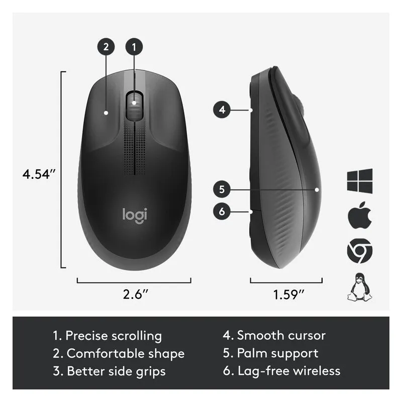 LOGITECH M190 Wireless Black - Slika 5