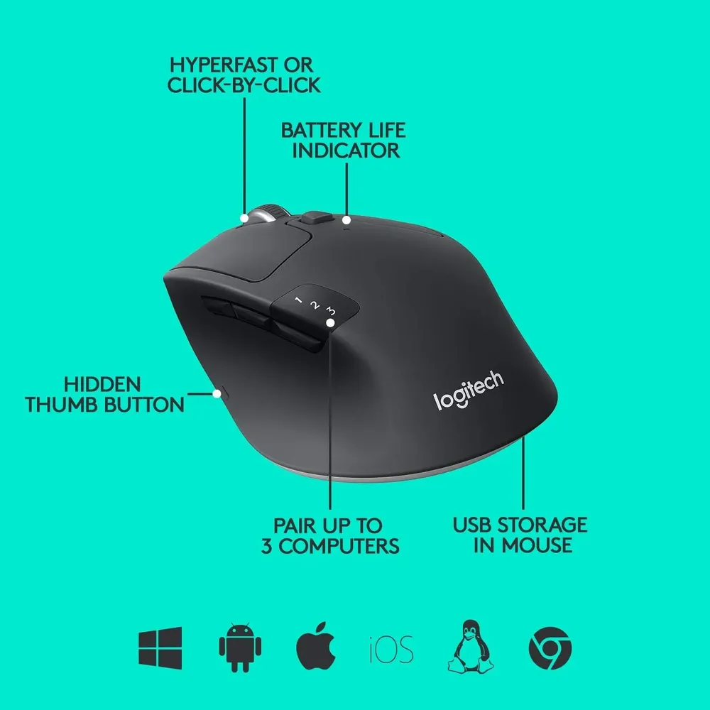 LOGITECH M720 Triathlon Bluetooth Wireless - Slika 5