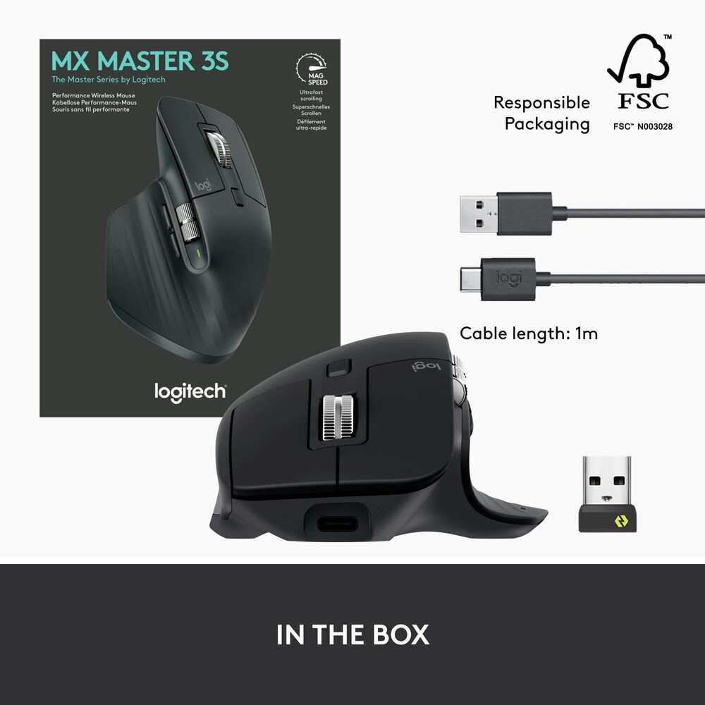 LOGITECH MX Master 3S Bluetooth Graphite 910-006559 - Slika 14