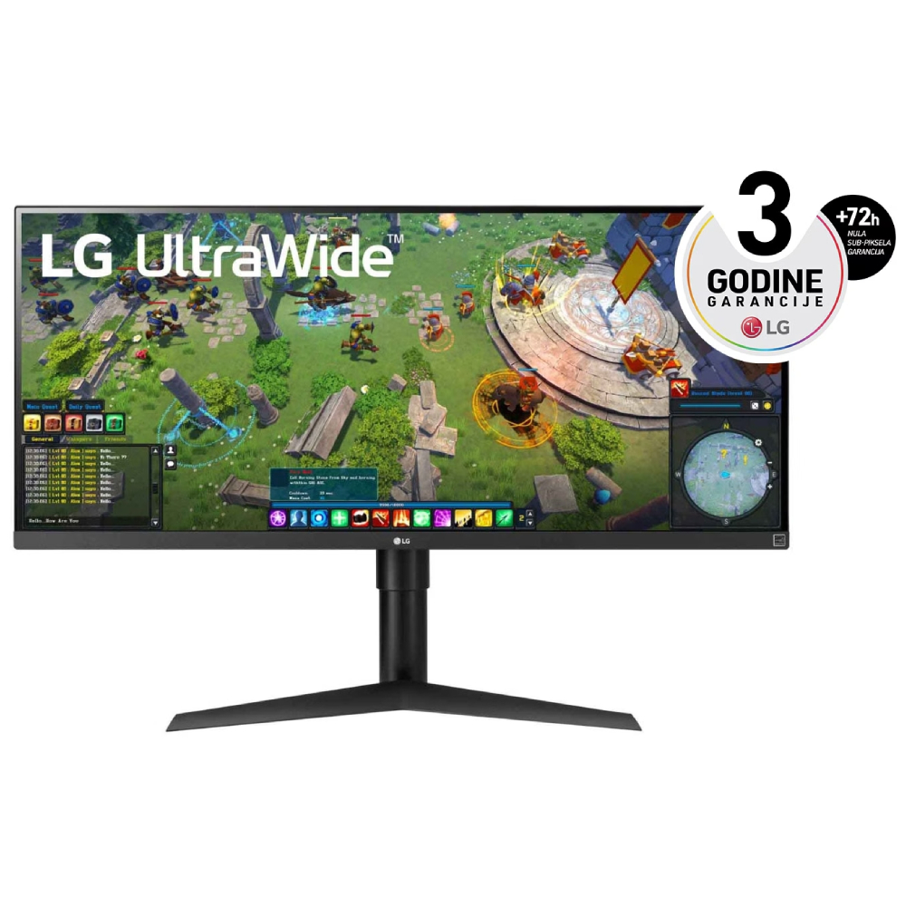 Lg 34in 34WP65G-B IPS, 2560x1080 5 ms, HDMI,DP,USB-C,3,5mm Audio Jack,Boja Crna, Postolje tilt, podesivo po visini