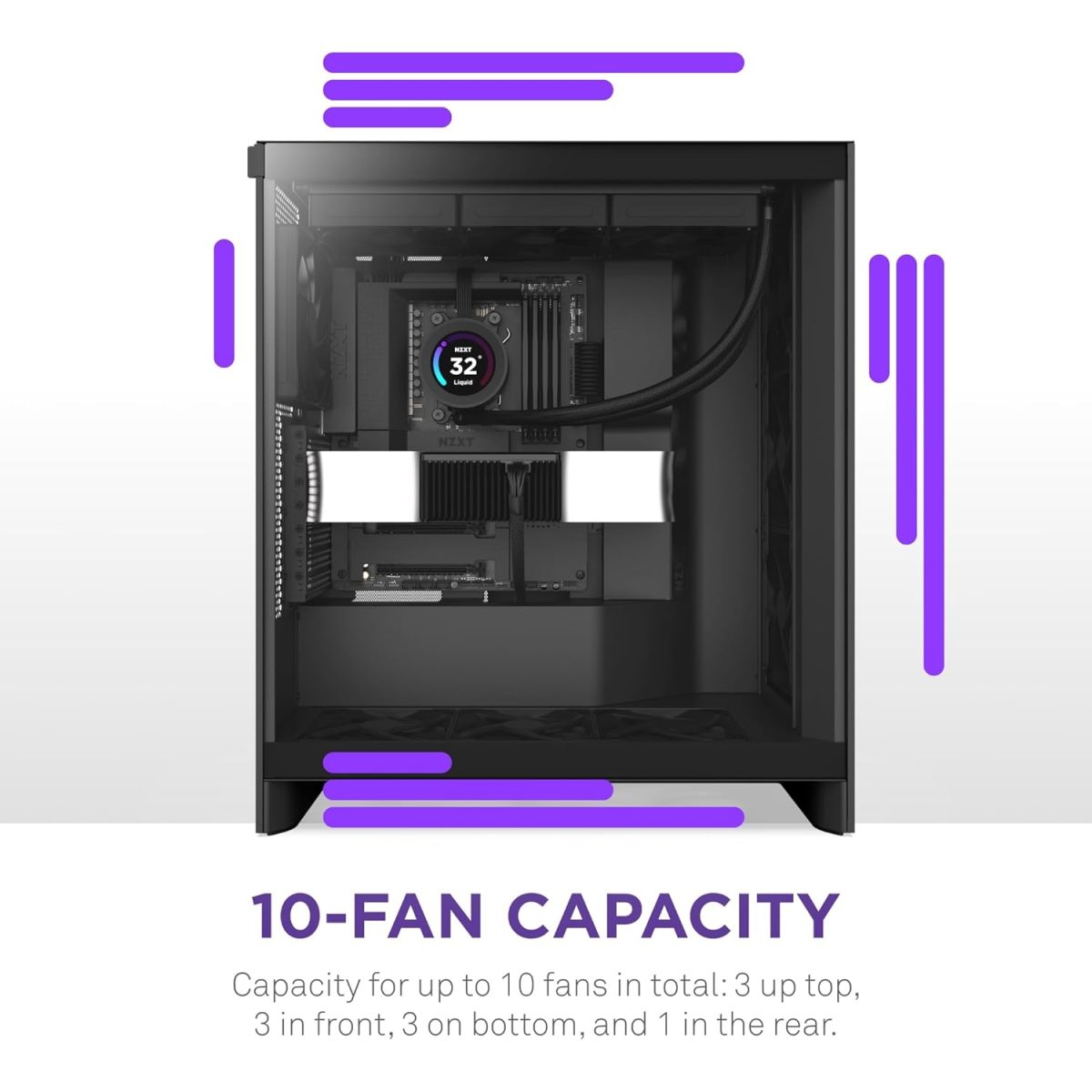 Nzxt H7 Flow crno CM-H72FB-01 - Image 4