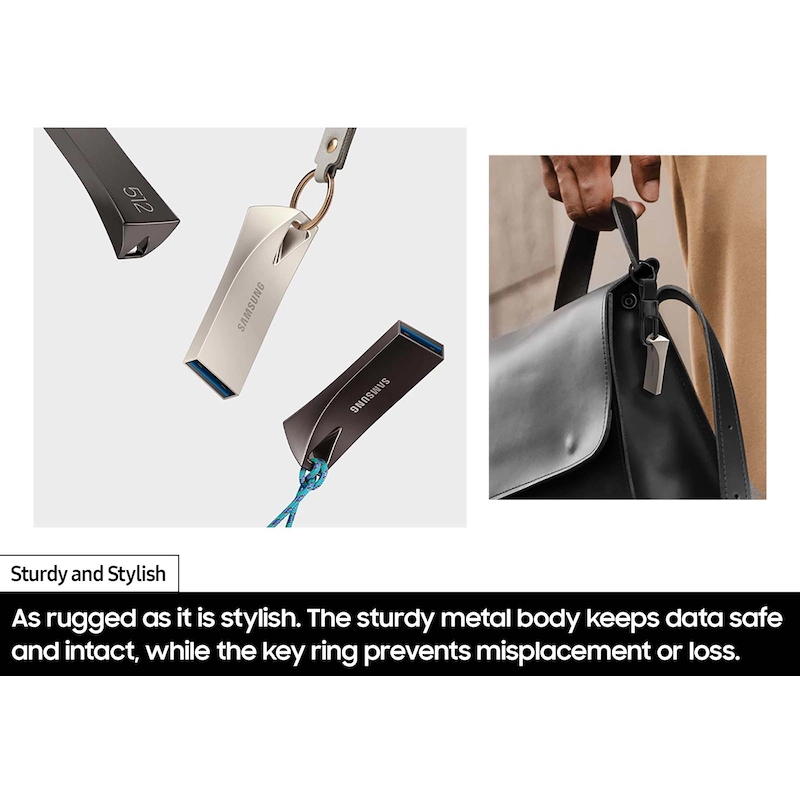 SAMSUNG 128GB MUF-128BE3 BAR Plus USB 3.1 srebrni - Slika 5