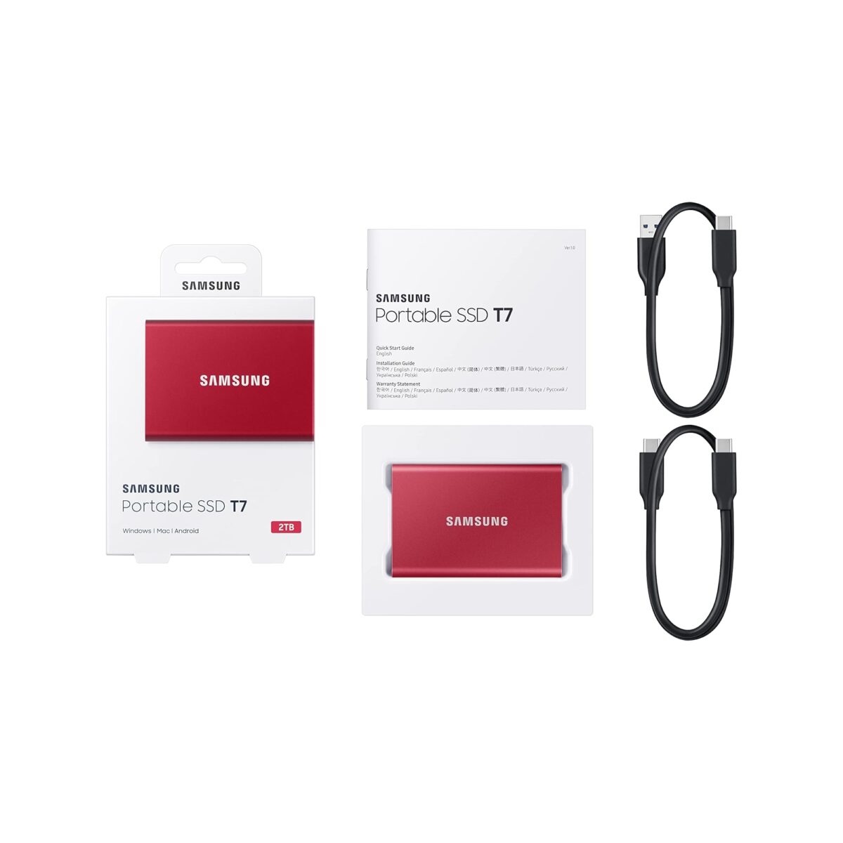EXT-SSD 2TB Samsung MU-PC2T0R Portable T7 crveni - Image 2