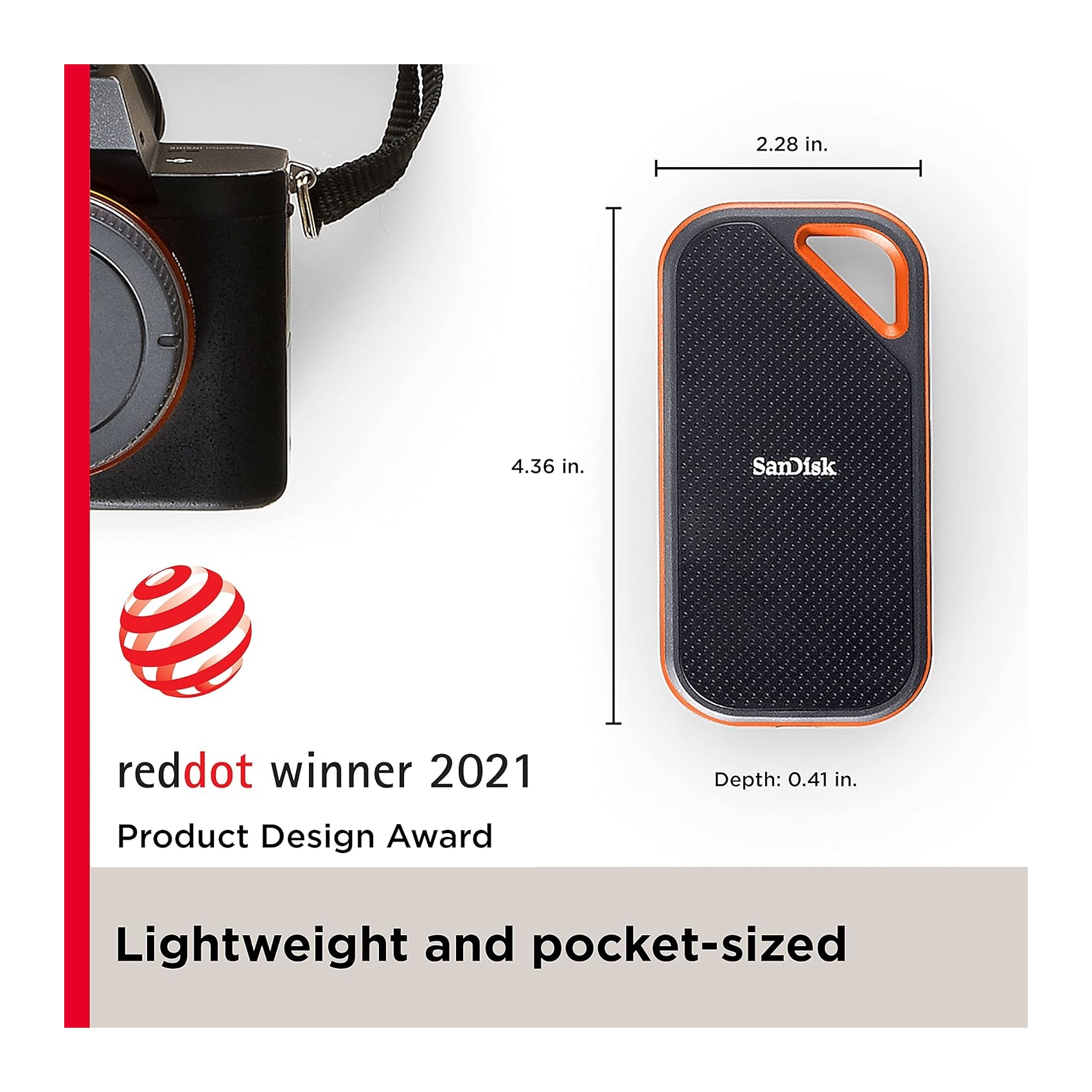 EXT 1TB Sandisk SDSSDE81-1T00-G25 Extreme PRO Portable USB 3.2 Gen 2x2 - Slika 6