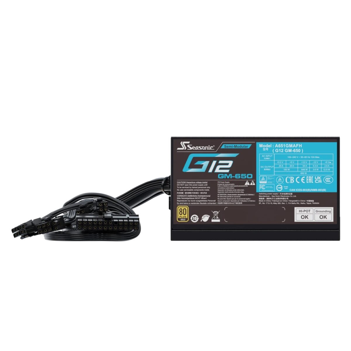 Seasonic 650W G12 GM-650 Modularno, 80+ Gold 30573 - Slika 7