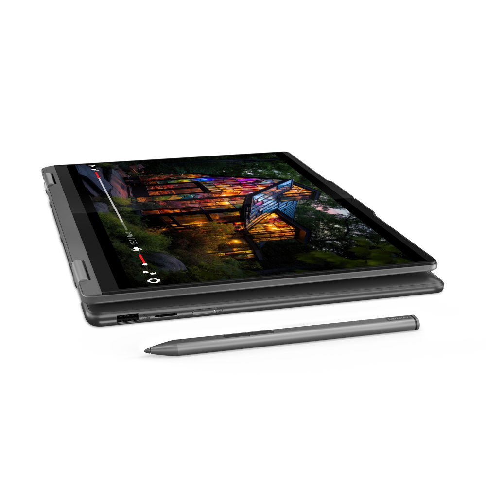 Lenovo 83DJ00B9YA Yoga 7 2-in-1 14IML9 (Storm Grey, Aluminium) Ultra 7 155H 16-Core 4.8GHz/24M 16GB 1TB-NVMe 14.0in 2.8K WQXGA+ (2880x1800) OLED 400n120Hz Glass DigitalPen Touch FHD-1080p AI NPU RC Graphics WiFi A/X Backlite BT5.3 TB.4 71Wh Win11Pro - Slika 2