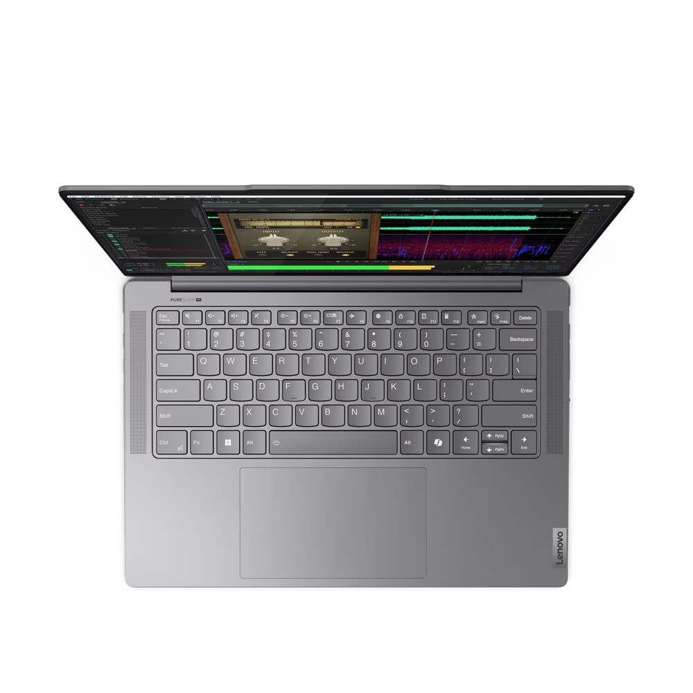 Lenovo 83E2004NYA Yoga Pro 7 14IMH9 (Luna Grey, Aluminium) 16-Core Ultra 9 185H 5.1GHz/24MB 32GB DDR5 1TB-NVMe 14.5in 3K (3072x1920) IPS TOUCH 400n 100% sRGB DolbyVision GL WC-1080p-IR RTX-4060-8G WiFi A/XBT5.3 Keyboard-Backlite TB4 73Wh 1.59kg DOS - Slika 9