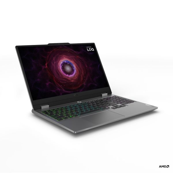 Alternative view of Lenovo 83JC00AXYA LOQ 15ARP9 (Luna Grey) 8-Core Ryzen 7 7435HS 4.5GHz/20MB 24GB DDR5 1TB-SSD-M.2-NVMe 15.6in FHD IPS AG (1920x1080) 144Hz 100%-sRGB 720p RTX4070/8GB AI-chip GLan WiFi-A/X BT5.2 HDMI Backlite 60Wh DOS
