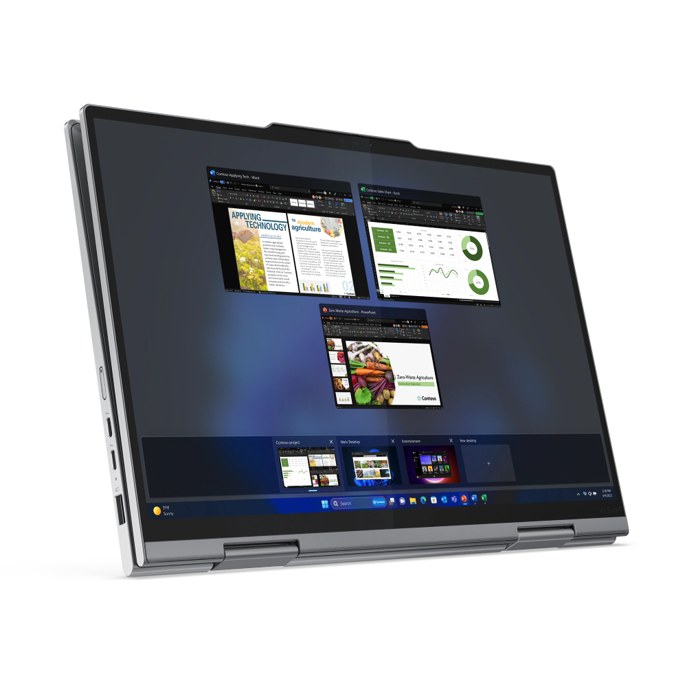 Lenovo 21KE002BCX ThinkPad X1 2-in-1 G9 Core Ultra 7 155U (12C/14T, up to 4.8GHz/12MB), DDR5 32GB (int), SSD 1TB PCIe, 14.0in WUXGA (1920x1200) IPS AG 400n TOUCH, Intel Graphics, WLAN, BT, KybUK BL, FPR, CamFHD+IR, 57Wh, Win 11 Pro - Slika 2