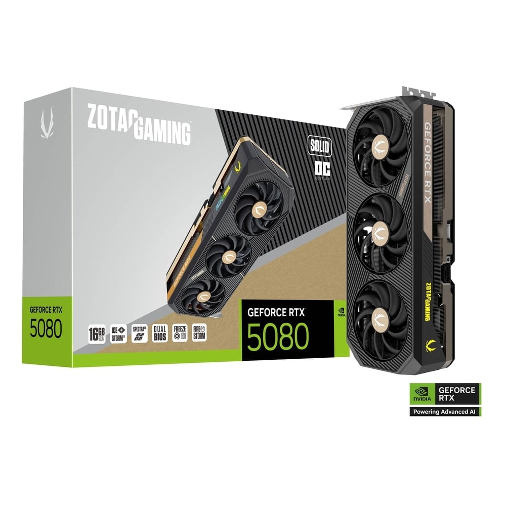 Zotac nVidia GeForce RTX 5080 SOLID OC 16GB GDDR7 256bit, ZT-B50800J-10P
