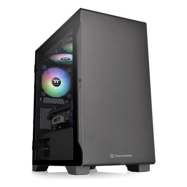 Thermaltake S100 TG Black Tempered Glass 120mm Fan CA-1Q9-00S6WN-00 30542