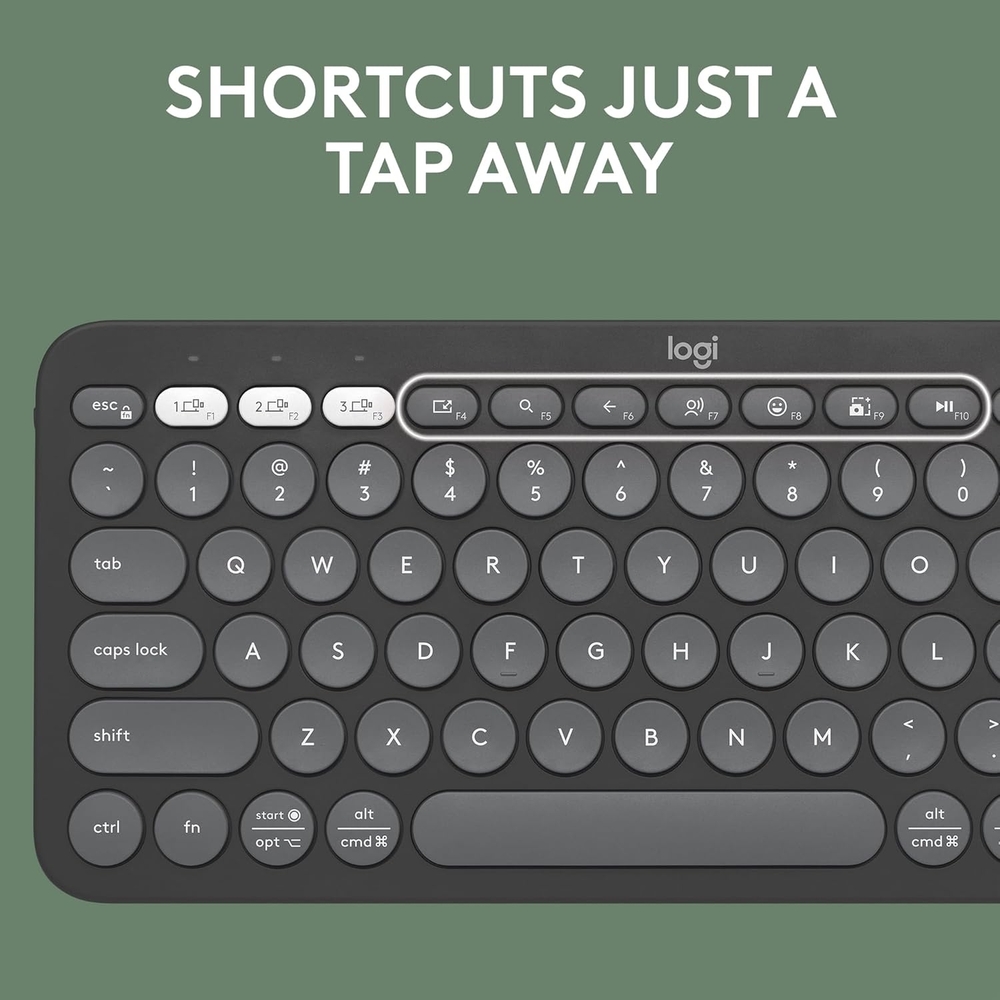 Logitech K380s Pebble Keys 2 Tonal Graphite - Slika 5