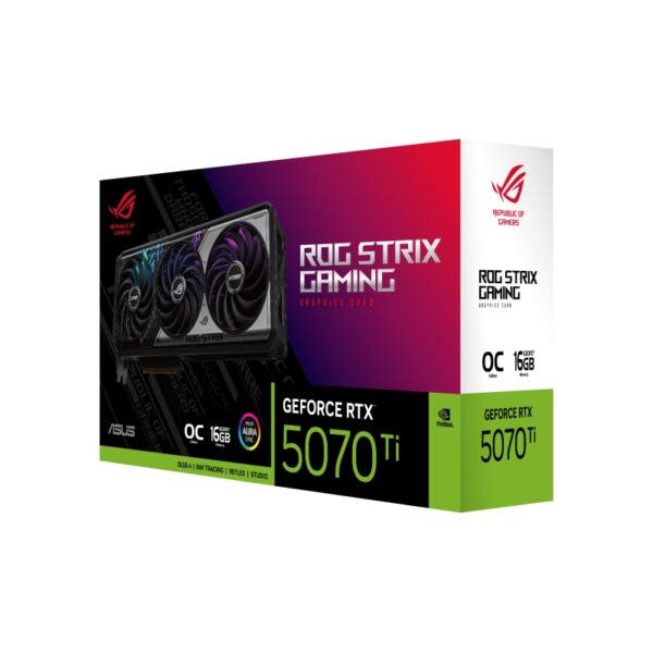 Alternative view of Asus nVidia GeForce RTX 5070 Ti 16GB ROG-STRIX-RTX5070TI-O16G-GAMING