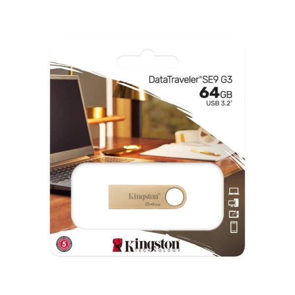 Alternative view of Kingston 64GB DataTraveler SE9 G3 USB 3.0 flash DTSE9G3/64GB champagne  USB01273