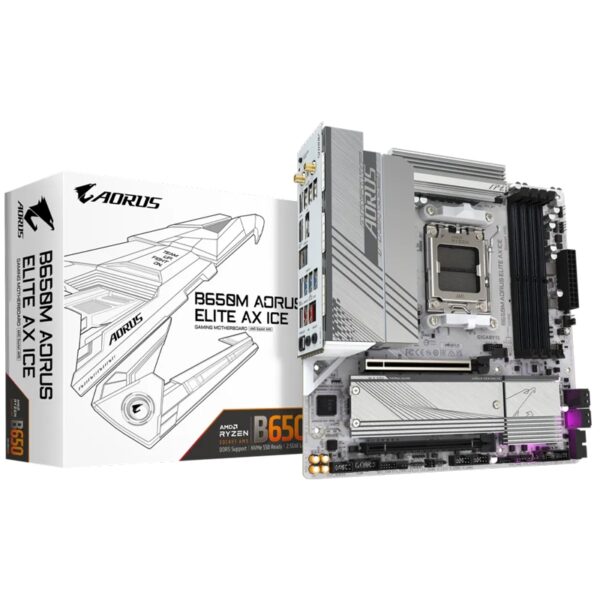 Amd-AM5 Gigabyte B650M A ELITE AX ICE rev. 1.x PLO03574