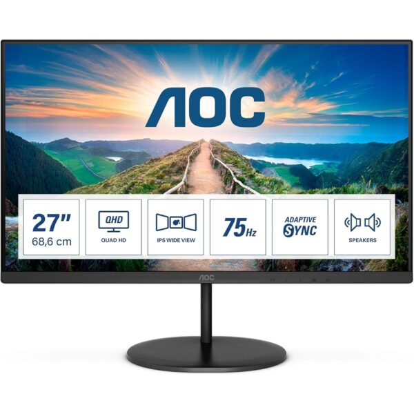 Aoc 27in Q27V4EA IPS/2560x1440/75Hz/4ms GtG/HDMI,DP/adaptive sync/zvucnici/VESA/crna Q27V4EA