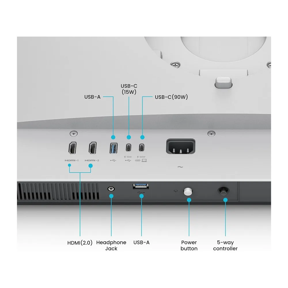 BENQ MOBIUZ MA270U 27in 4K UHD Monitor | IPS Nano Color | MacBook Compatible | Matte Display | Built-in Speakers - Slika 2