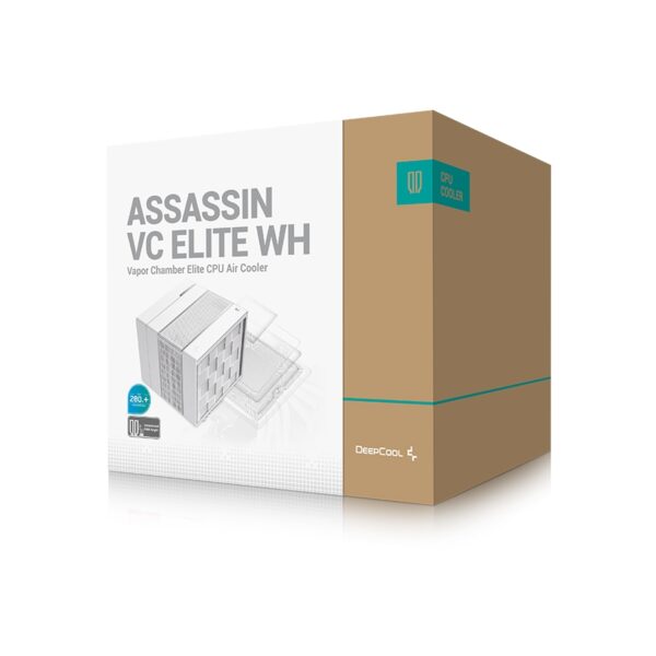 Alternative view of DeepCool ASSASSIN VC ELITE WH Beli, 7x heatpipe R-ASN4-WHNVNN-GJD CPU Cooler