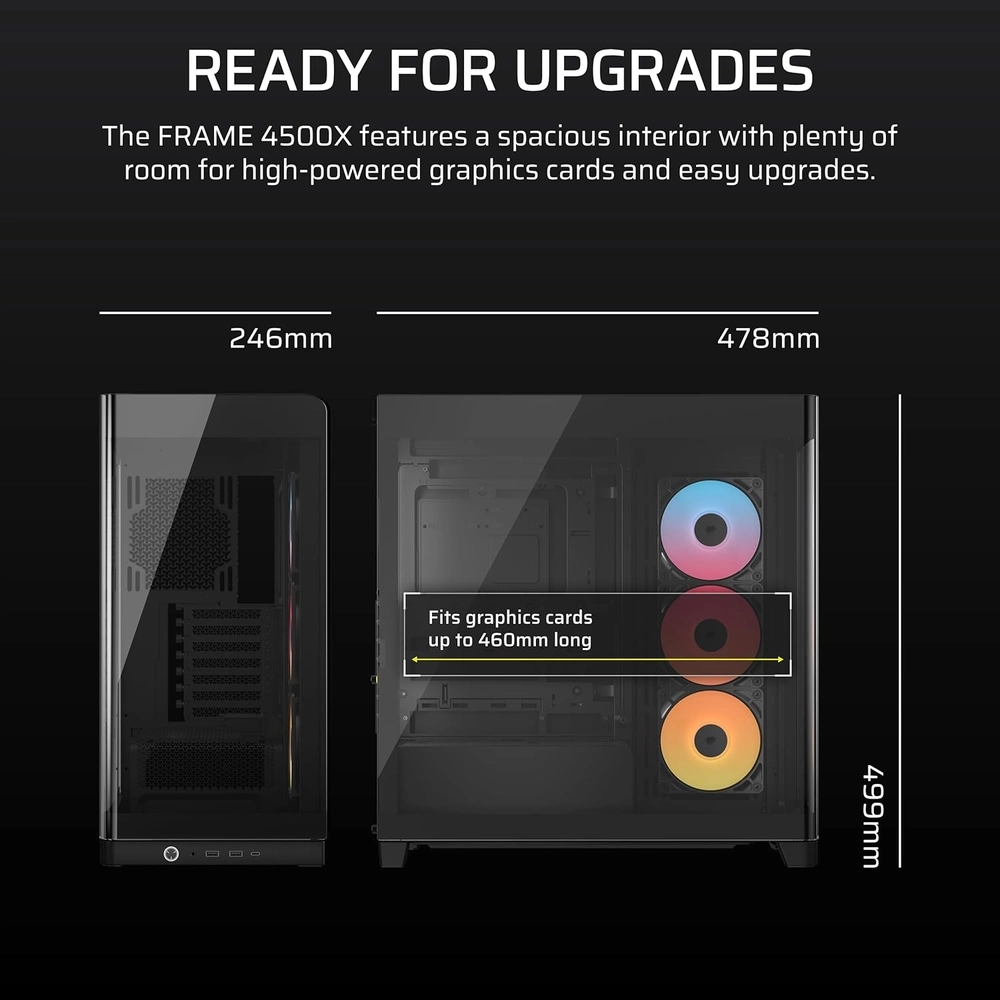 CORSAIR 4500X FRAME RS-R ARGB Panoramic Glass, CC-9011314-WW - Slika 5