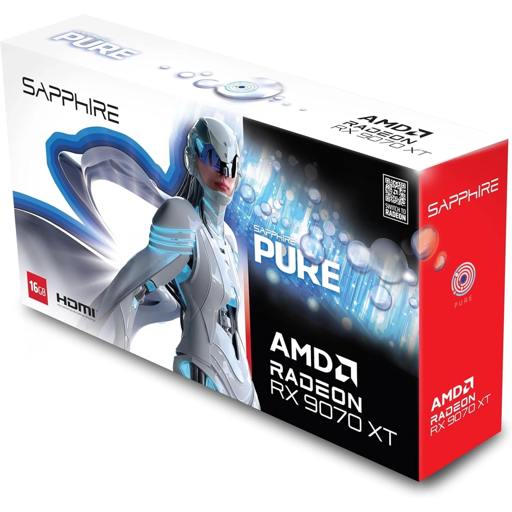 SAPPHIRE Radeon RX 9070 XT PURE 16GB 2x HDMI/2x DP 11348-02-20G - Slika 2
