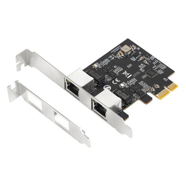 E-GREEN PCI-Express kontroler 2-port 2.5 Gigabit Ethernet (Realtek 8125B) KON00379