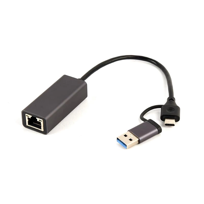 GEMBIRD A-USB3AC-LAN-01 USB 3.1 + type-C Gigabit network adapter, space grey