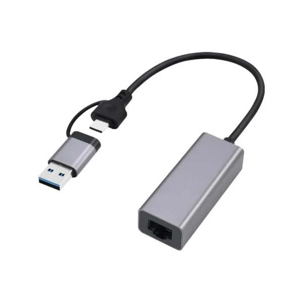 Alternative view of GEMBIRD A-USB3AC-LAN-01 USB 3.1 + type-C Gigabit network adapter, space grey